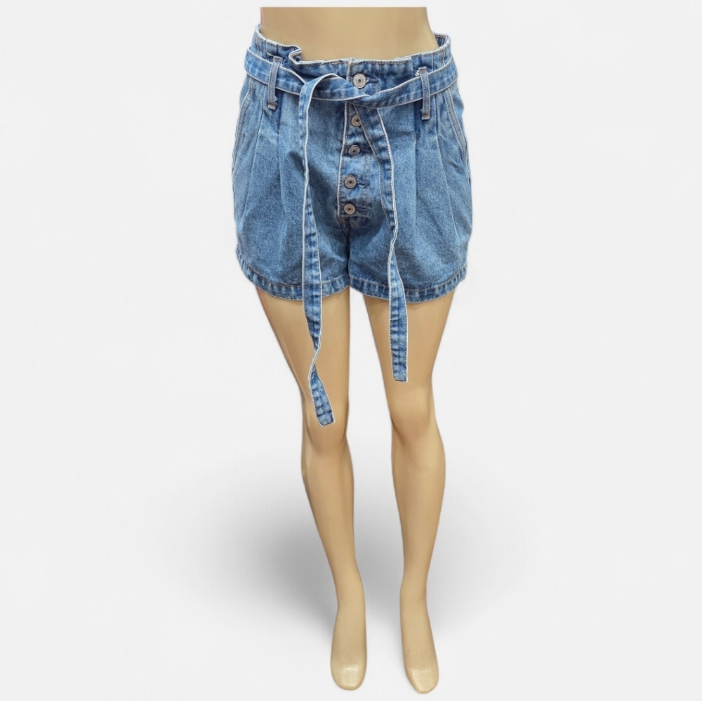 Abercrombie & Fitch natural rise short paper bag shorts tie waist bow cute mediu